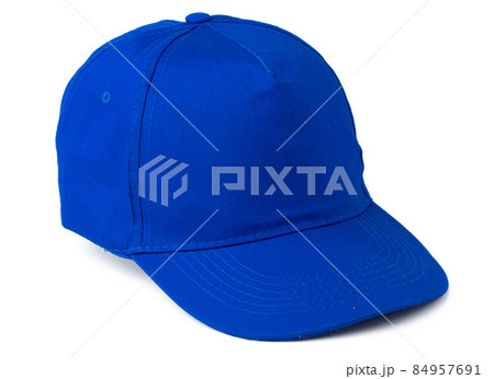 Blue Baseball cap isolated on white background 84957691