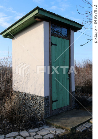 Street toilet. Toilet in the village. Street toilet. Toilet in the village. 84957952
