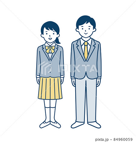 笑顔の中学生,高校生の男女 笑顔の中学生,高校生の男女 84960059