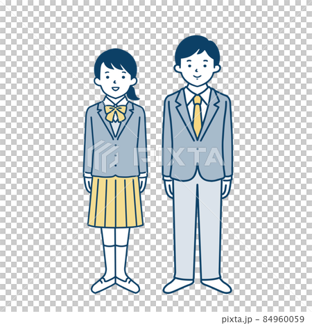 笑顔の中学生,高校生の男女 笑顔の中学生,高校生の男女 84960059