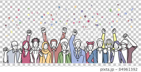 Diversity Guts pose diverse people 84961392