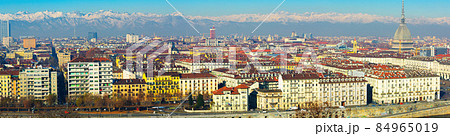 European city Turin old buildings and mountains, Italy 84965019