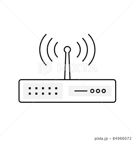 無線lanルーターのイラストのイラスト素材