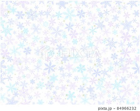 雪の結晶の壁紙 一面 白背景 のイラスト素材