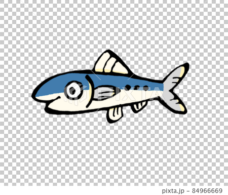 イワシのゆるい手描きイラスト 84966669