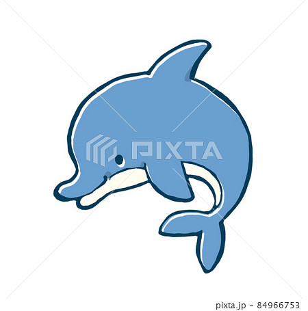 専用 手描きイラスト イルカ イルカの手描きイラストのイラスト素材 [84966753] - PIXTA