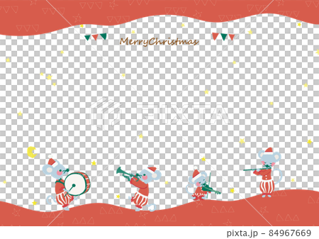 受老鼠祝福的聖誕卡:橫著 受老鼠祝福的聖誕卡:橫著 84967669