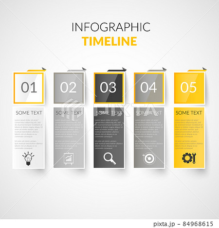 Paper timeline infographics Paper timeline infographics 84968615