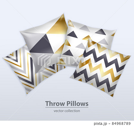 Decorative Pillows Patterns Realistic Set 84968789