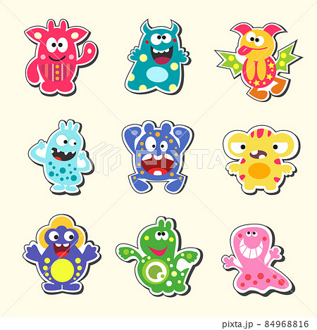 cartoon monsters set 84968816
