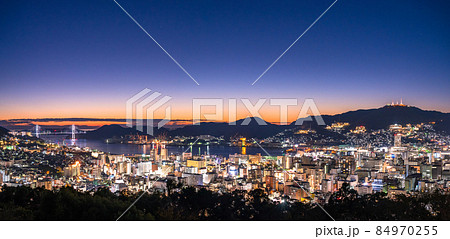 《長崎県》長崎の夜景・日本三大夜景・風頭公園 《長崎県》長崎の夜景・日本三大夜景・風頭公園 84970255