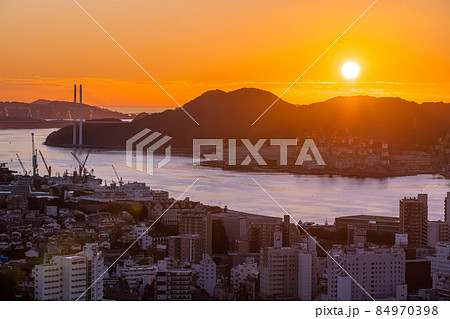 《長崎県》長崎の夕景・日本三大夜景・風頭公園 84970398