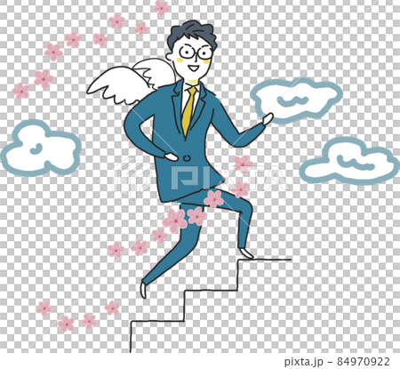 未来へのステップを駆け上がる羽の生えた男子学生 イラスト素材のイラスト素材 未来へのステップを駆け上がる羽の生えた男子学生 イラスト素材のイラスト素材