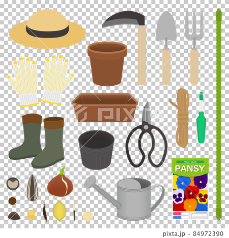 家庭菜園のイラストセット 84972390