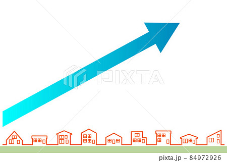 街並み　矢印 84972926
