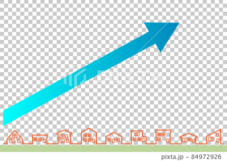 街並み　矢印 84972926