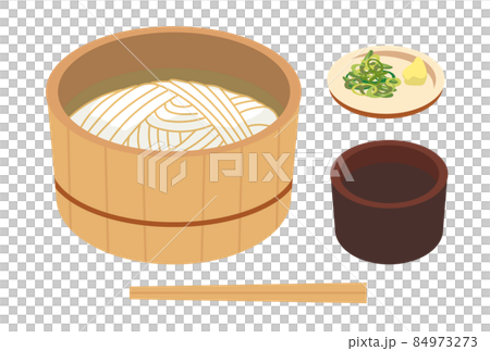 桶に入った釜揚げうどんセット 桶に入った釜揚げうどんセット 84973273