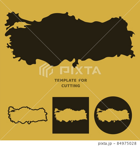 Turkey map Template for laser cutting, wood carving, paper cut. Silhouettes for cutting. Turkey map stencil. 84975028