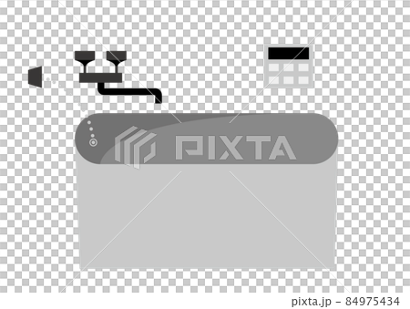 Illustration of bath and bath stopper Illustration of bath and bath stopper 84975434