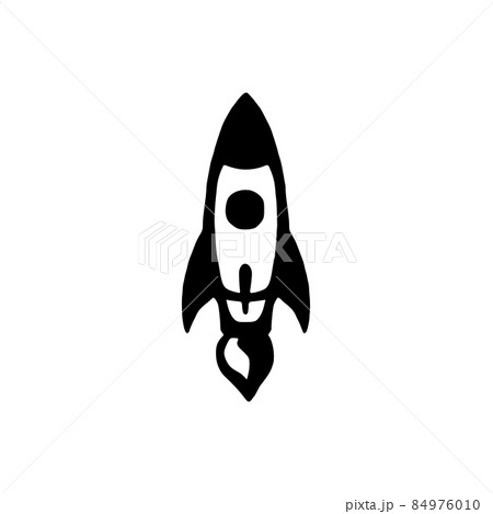 Rocket launch doodle icon. Startup concept. Vector illustration 84976010