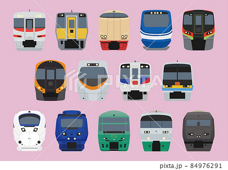 日本の特急列車4のイラスト素材