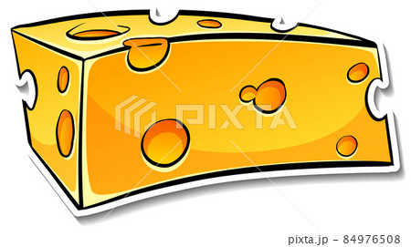 Maasdam cheese in cartoon style Maasdam cheese in cartoon style 84976508