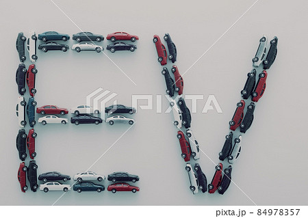 自動車のミニチュア模型で描いた環境に関する英文字 自動車のミニチュア模型で描いた環境に関する英文字 84978357