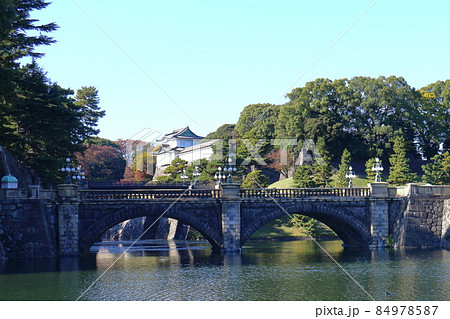 皇居二重橋 正門 正門石橋 正門鉄橋 伏見櫓 東京都千代田区千代田の皇居内 皇居二重橋 正門 正門石橋 正門鉄橋 伏見櫓 東京都千代田区千代田の皇居内 84978587