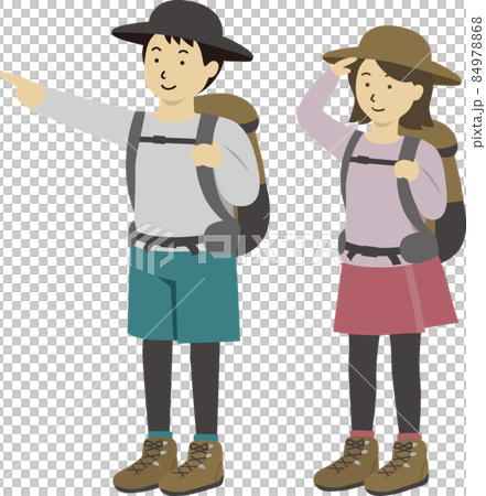 男指指女遠眺遠足/登山男/女一對套裝1 84978868