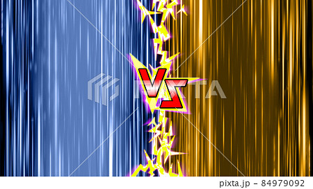 VS画面の背景6　青vs黄色　電撃 84979092