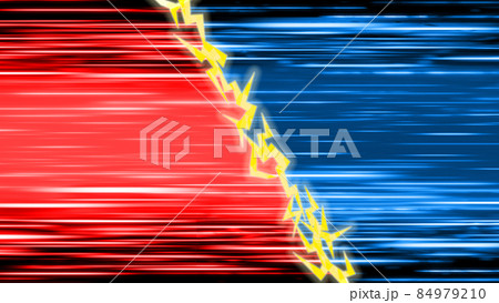 VS画面の背景18　赤vs青　電撃 84979210