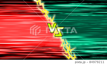 VS画面の背景19　赤vs緑　電撃 84979211