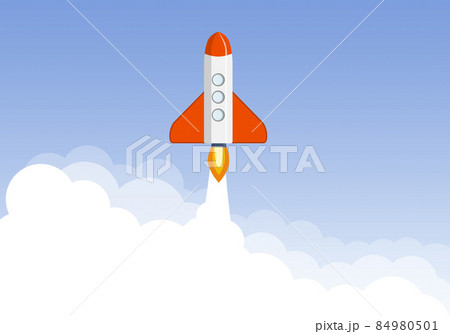 Rocket takes off into outer space 84980501