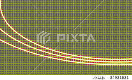 CGレーザー　捻じれるレーザーの背景素材　ドット柄バックグラウンドあり 84981681