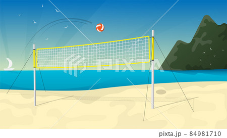 beach volleyball court clipart
