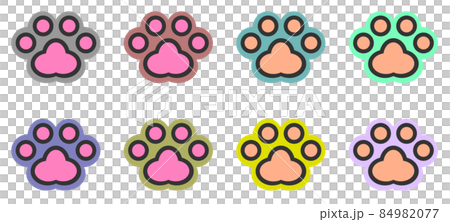 Cute animal paws illustration Cute animal paws illustration 84982077