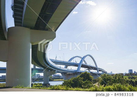 【都市風景】首都高速道路 中央環状線江北ジャンクション 84983318