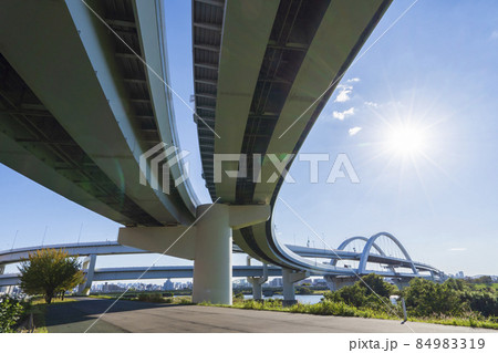 【都市風景】首都高速道路 中央環状線江北ジャンクション 84983319