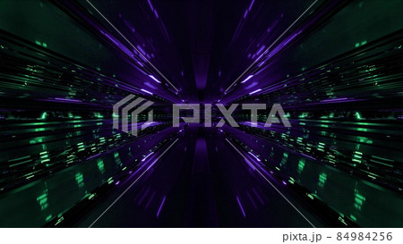 3d illustration of 4K UHD surreal tunnel in darkness 84984256