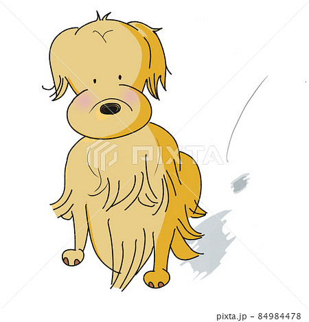 おすわりする犬 84984478