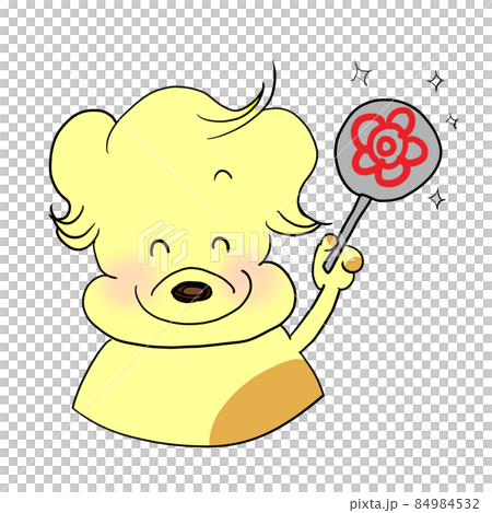 花まるカードを持つ犬 84984532