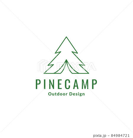 line green tree pine with camp tent logo design vector graphic symbol icon sign illustration creative idea line green tree pine with camp tent logo design vector graphic symbol icon sign illustration creative idea 84984721