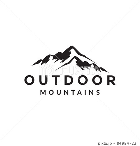 mountain adventure silhouette logo design vector graphic symbol icon sign illustration creative idea 84984722