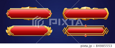 Medieval buttons, ui game menu isolated elements 84985553