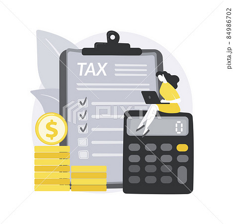 Filing taxes by yourself abstract concept vector illustration. Filing taxes by yourself abstract concept vector illustration. 84986702