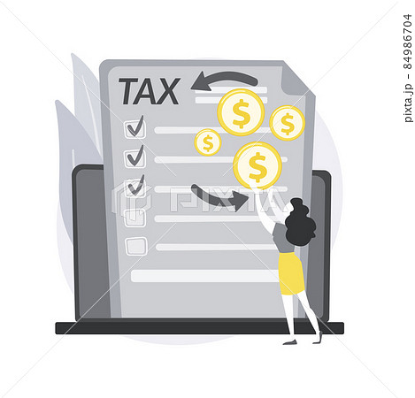 Filing tax return software abstract concept vector illustration. Filing tax return software abstract concept vector illustration. 84986704