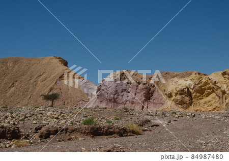 mountain landscape in Timna Park in Israel mountain landscape in Timna Park in Israel 84987480