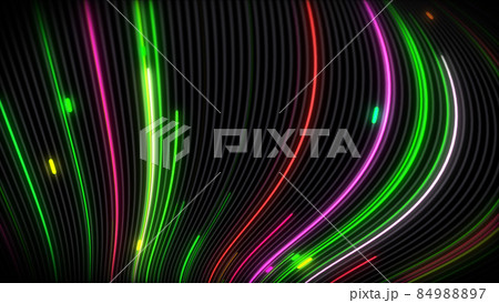 3D rendering of spiral bright vortex streams of light on a surface with lines 3D rendering of spiral bright vortex streams of light on a surface with lines 84988897