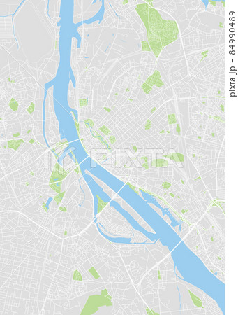 City map Riga, color detailed plan, vector illustration 84990489
