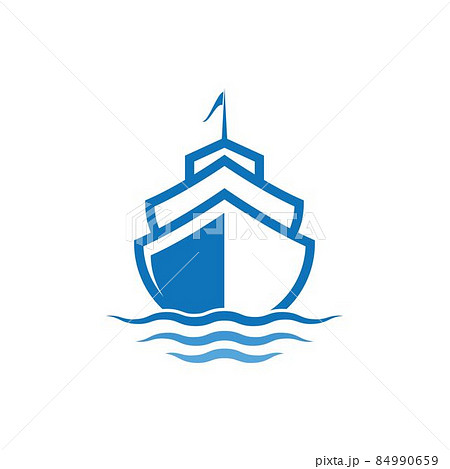 Cruise ship illustration design Cruise ship illustration design 84990659